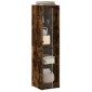 vidaXL Ντουλάπι Καπνιστή Δρυς 35x37x142 εκ. με Γυάλινες Πόρτες