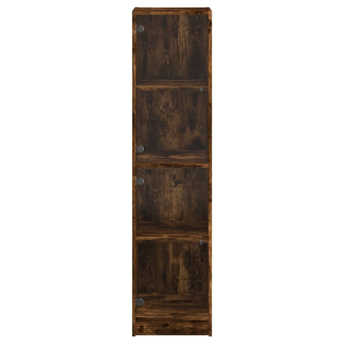 vidaXL Ντουλάπι Καπνιστή Δρυς 35x37x142 εκ. με Γυάλινες Πόρτες