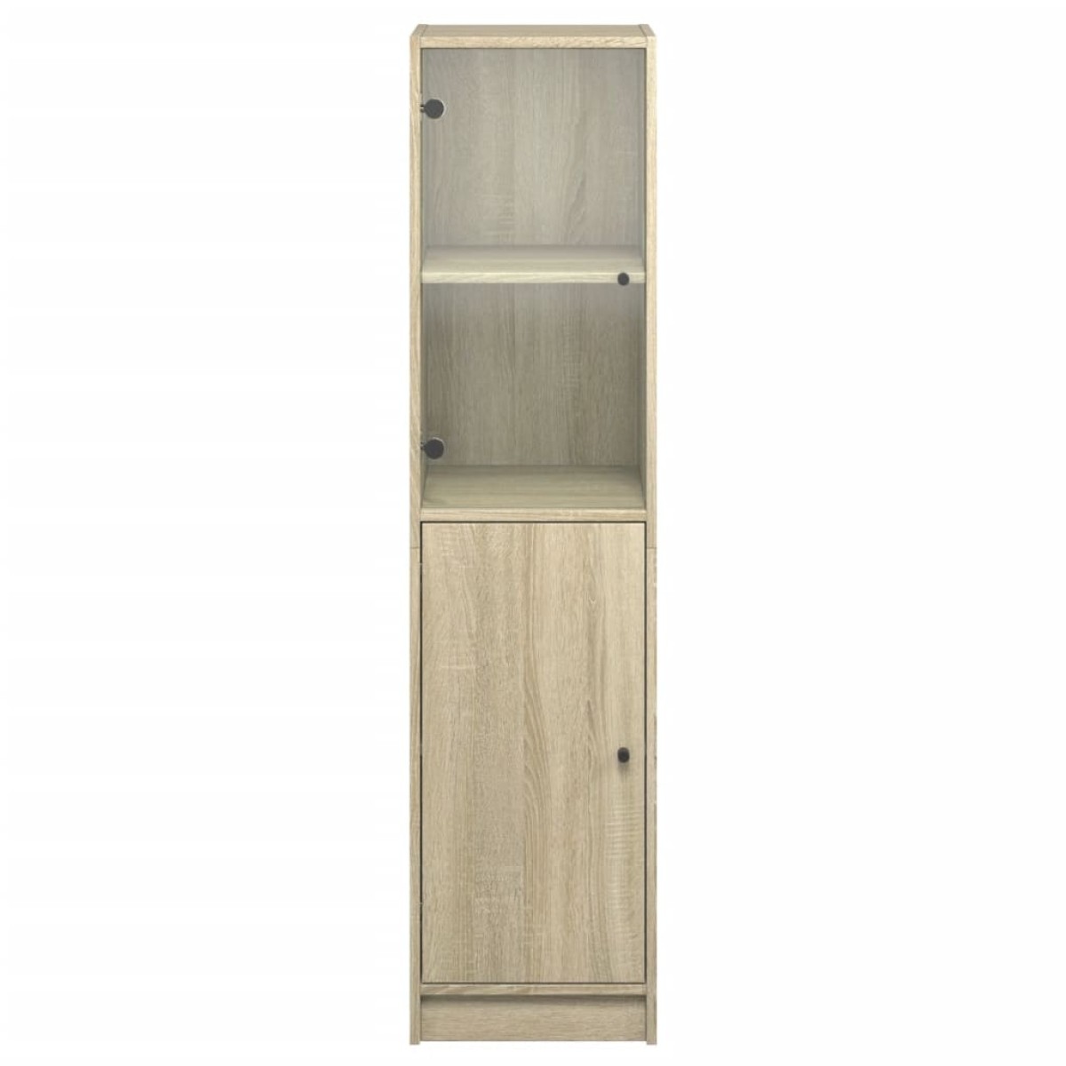 vidaXL Ντουλάπι Sonoma Δρυς 35 x 37 x 142 εκ. με Γυάλινη Πόρτα