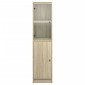 vidaXL Ντουλάπι Sonoma Δρυς 35 x 37 x 142 εκ. με Γυάλινη Πόρτα