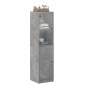 vidaXL Ντουλάπι Γκρι Σκυροδέματος 35x37x142 εκ. με Γυάλινη Πόρτα