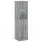 vidaXL Ντουλάπι Γκρι Sonoma 35x37x142 εκ. με Γυάλινη Πόρτα