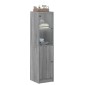 vidaXL Ντουλάπι Γκρι Sonoma 35x37x142 εκ. με Γυάλινη Πόρτα