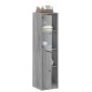 vidaXL Ντουλάπι Γκρι Sonoma 35x37x142 εκ. με Γυάλινη Πόρτα