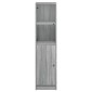 vidaXL Ντουλάπι Γκρι Sonoma 35x37x142 εκ. με Γυάλινη Πόρτα