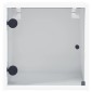 vidaXL Κομοδίνο Λευκό 35x37x35 εκ. με Γυάλινη Πόρτα