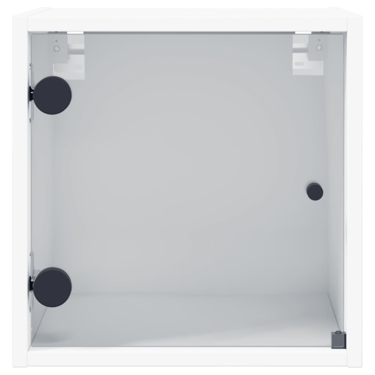 vidaXL Κομοδίνα 2 τεμ. Λευκά 35x37x35 εκ. με Γυάλινες Πόρτες