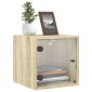 vidaXL Κομοδίνα 2 τεμ. Sonoma Δρυς 35x37x35 εκ. με Γυάλινες Πόρτες