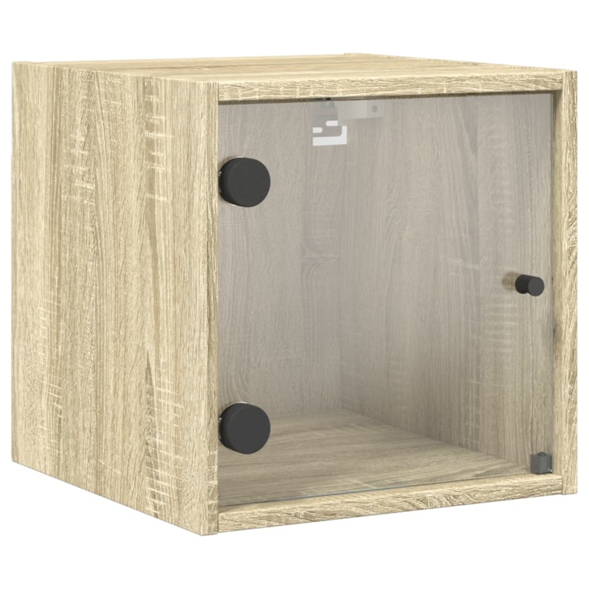 vidaXL Κομοδίνα 2 τεμ. Sonoma Δρυς 35x37x35 εκ. με Γυάλινες Πόρτες