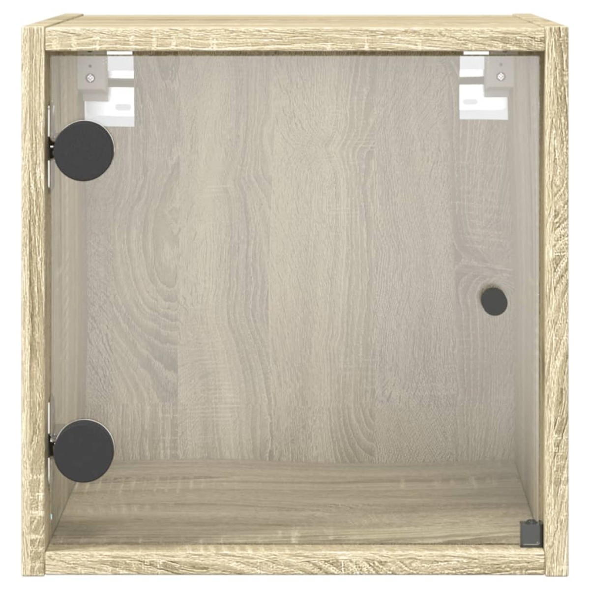 vidaXL Κομοδίνα 2 τεμ. Sonoma Δρυς 35x37x35 εκ. με Γυάλινες Πόρτες