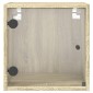 vidaXL Κομοδίνα 2 τεμ. Sonoma Δρυς 35x37x35 εκ. με Γυάλινες Πόρτες