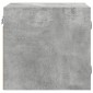 vidaXL Κομοδίνο Γκρι Σκυροδέματος 35x37x35 εκ. με Γυάλινη Πόρτα