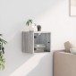 vidaXL Κομοδίνο Γκρι Sonoma 35x37x35 εκ. με Γυάλινη Πόρτα