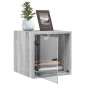 vidaXL Κομοδίνο Γκρι Sonoma 35x37x35 εκ. με Γυάλινη Πόρτα