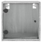 vidaXL Κομοδίνο Γκρι Sonoma 35x37x35 εκ. με Γυάλινη Πόρτα