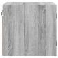 vidaXL Κομοδίνο Γκρι Sonoma 35x37x35 εκ. με Γυάλινη Πόρτα