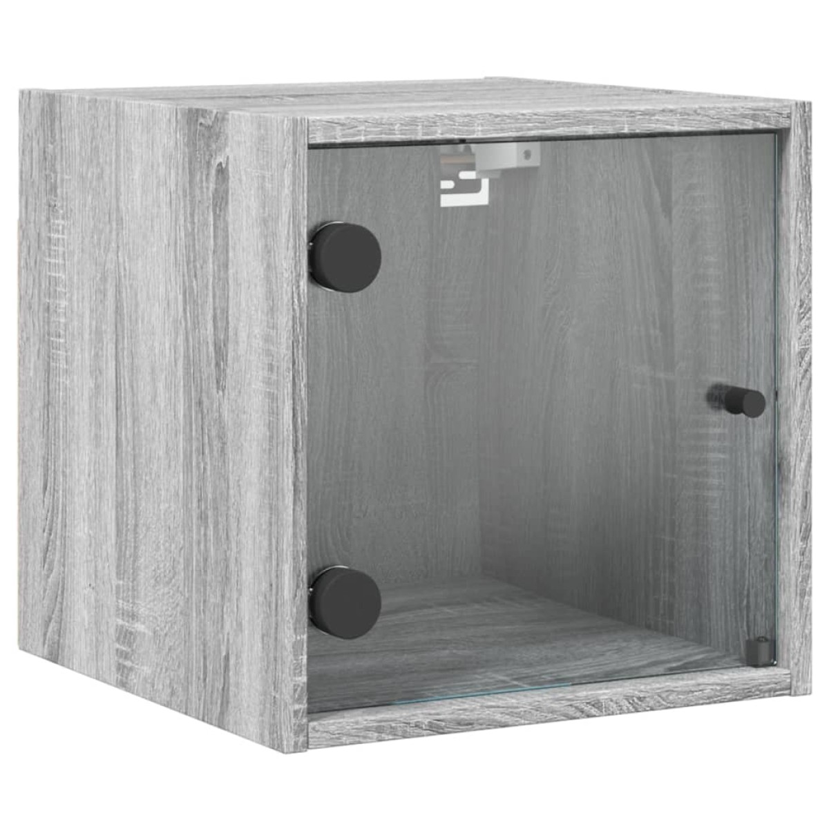vidaXL Κομοδίνα 2 τεμ. Γκρι Sonoma 35x37x35 εκ. με Γυάλινες Πόρτες