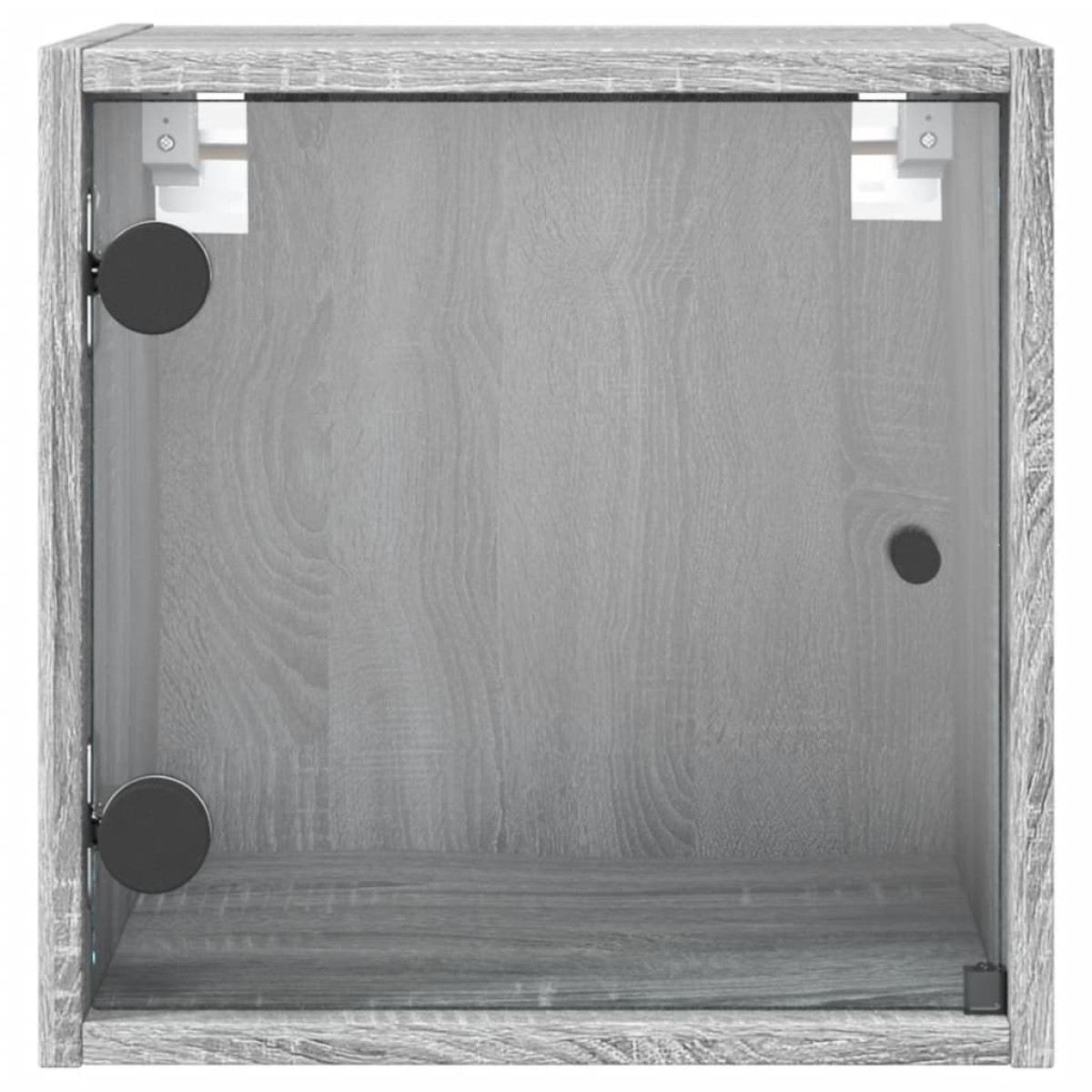 vidaXL Κομοδίνα 2 τεμ. Γκρι Sonoma 35x37x35 εκ. με Γυάλινες Πόρτες