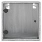 vidaXL Κομοδίνα 2 τεμ. Γκρι Sonoma 35x37x35 εκ. με Γυάλινες Πόρτες
