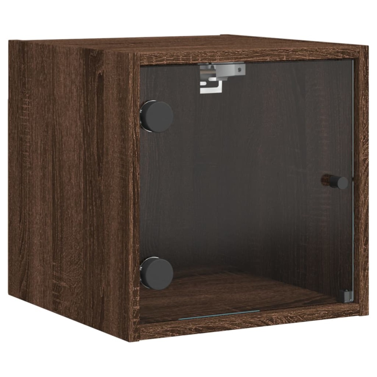vidaXL Κομοδίνα 2 τεμ. Καφέ Δρυς 35x37x35 εκ. με Γυάλινες Πόρτες