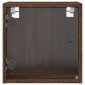 vidaXL Κομοδίνα 2 τεμ. Καφέ Δρυς 35x37x35 εκ. με Γυάλινες Πόρτες