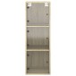 vidaXL Ντουλάπι Τοίχου Sonoma Δρυς 35x37x100 εκ. με Γυάλινες Πόρτες