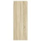 vidaXL Ντουλάπι Τοίχου Sonoma Δρυς 35x37x100 εκ. με Γυάλινες Πόρτες