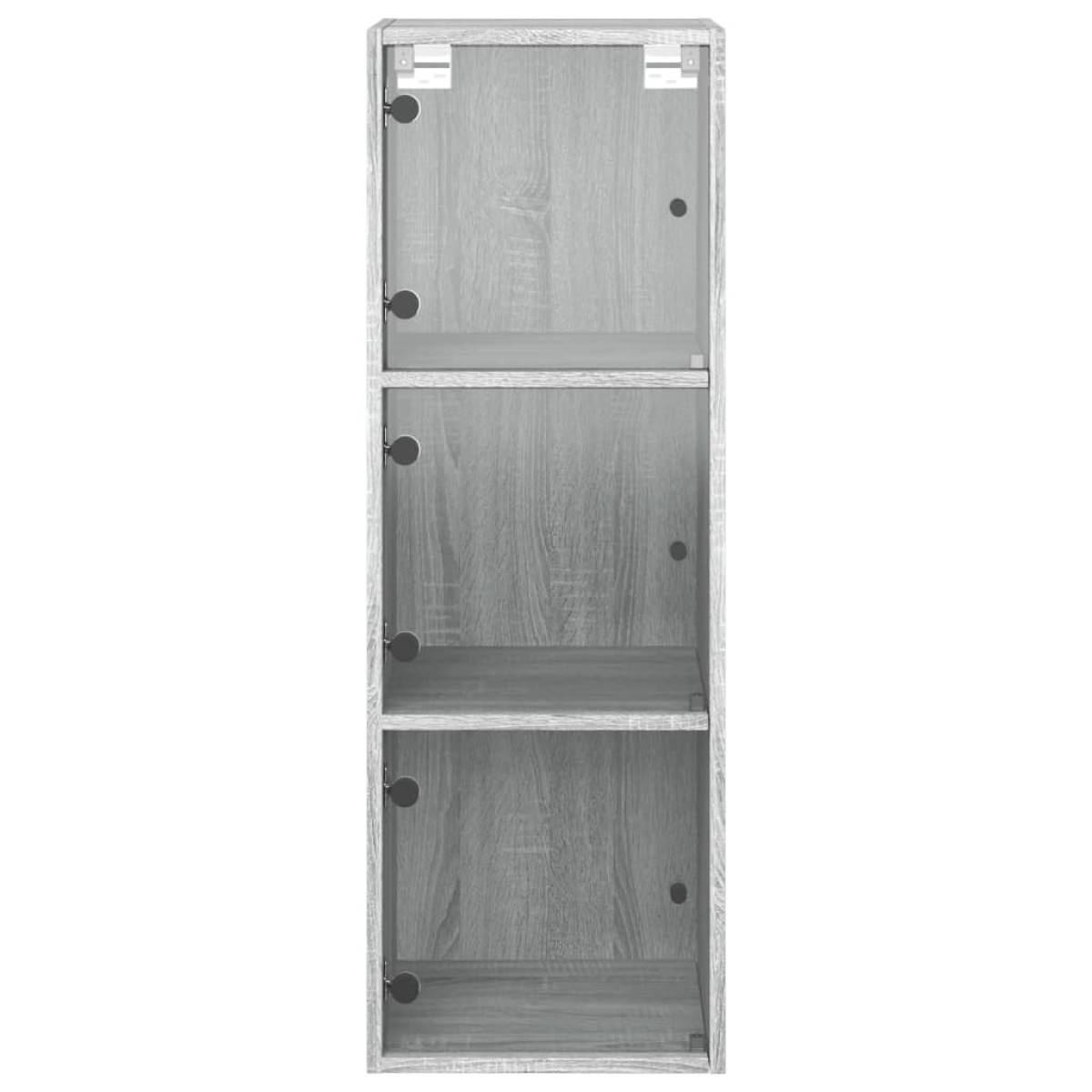 vidaXL Ντουλάπι Τοίχου Sonoma Γκρι 35x37x100 εκ. με Γυάλινες Πόρτες