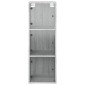 vidaXL Ντουλάπι Τοίχου Sonoma Γκρι 35x37x100 εκ. με Γυάλινες Πόρτες