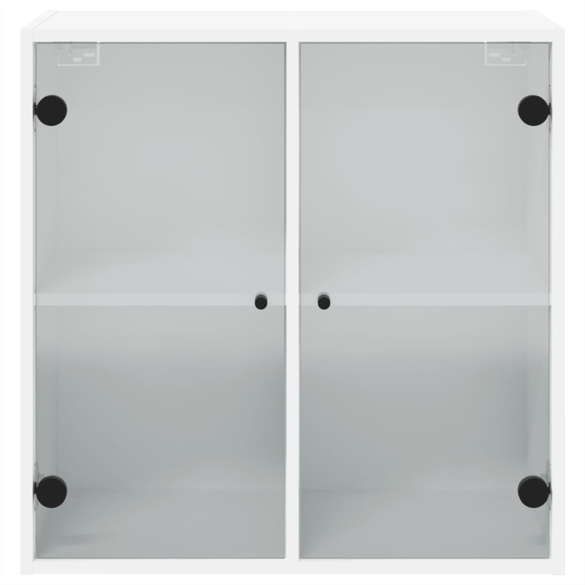 vidaXL Ντουλάπι Τοίχου Λευκό 68x37x68,5 εκ. με Γυάλινες Πόρτες