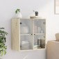 vidaXL Ντουλάπι Τοίχου Sonoma Δρυς 68x37x68,5 εκ. με Γυάλινες Πόρτες