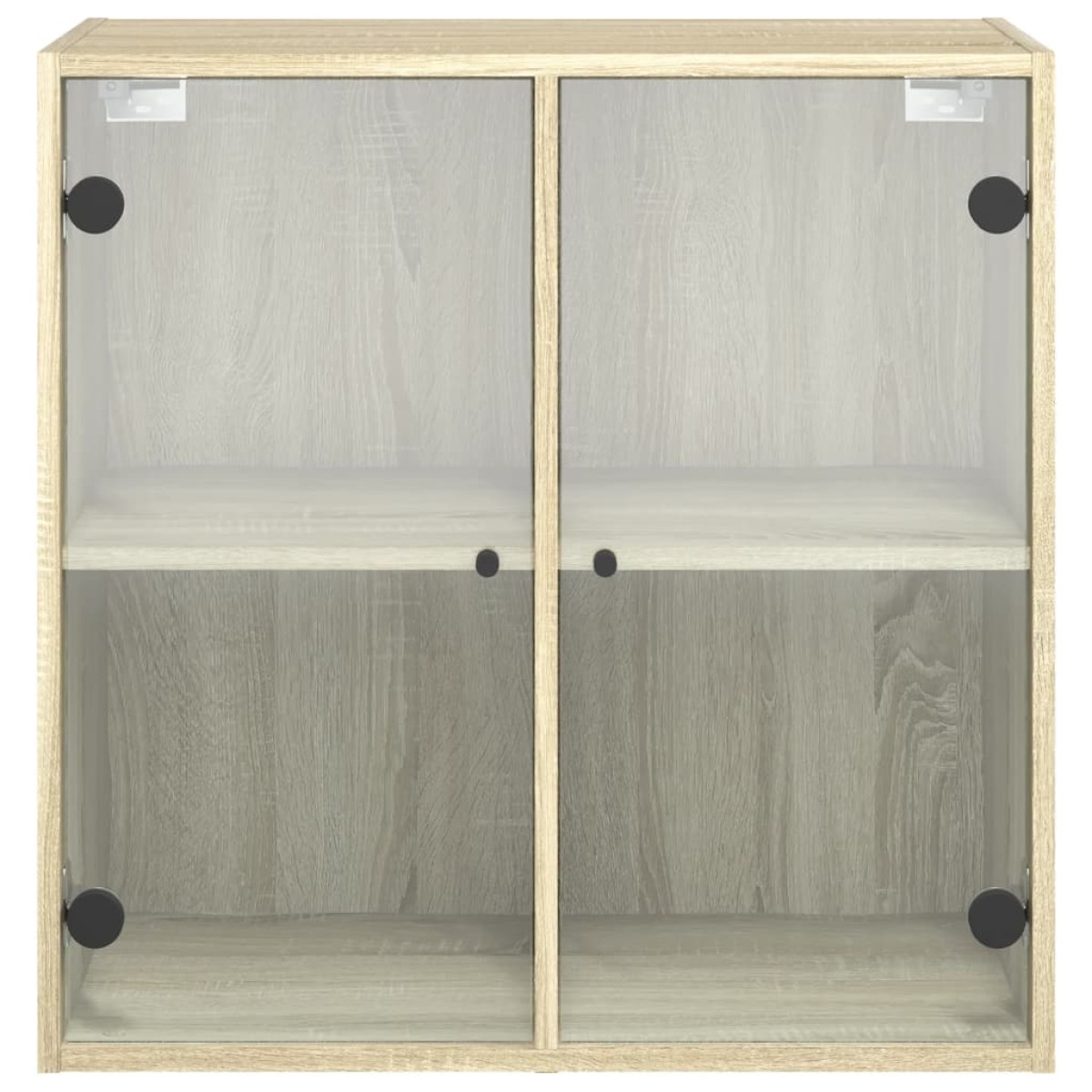 vidaXL Ντουλάπι Τοίχου Sonoma Δρυς 68x37x68,5 εκ. με Γυάλινες Πόρτες