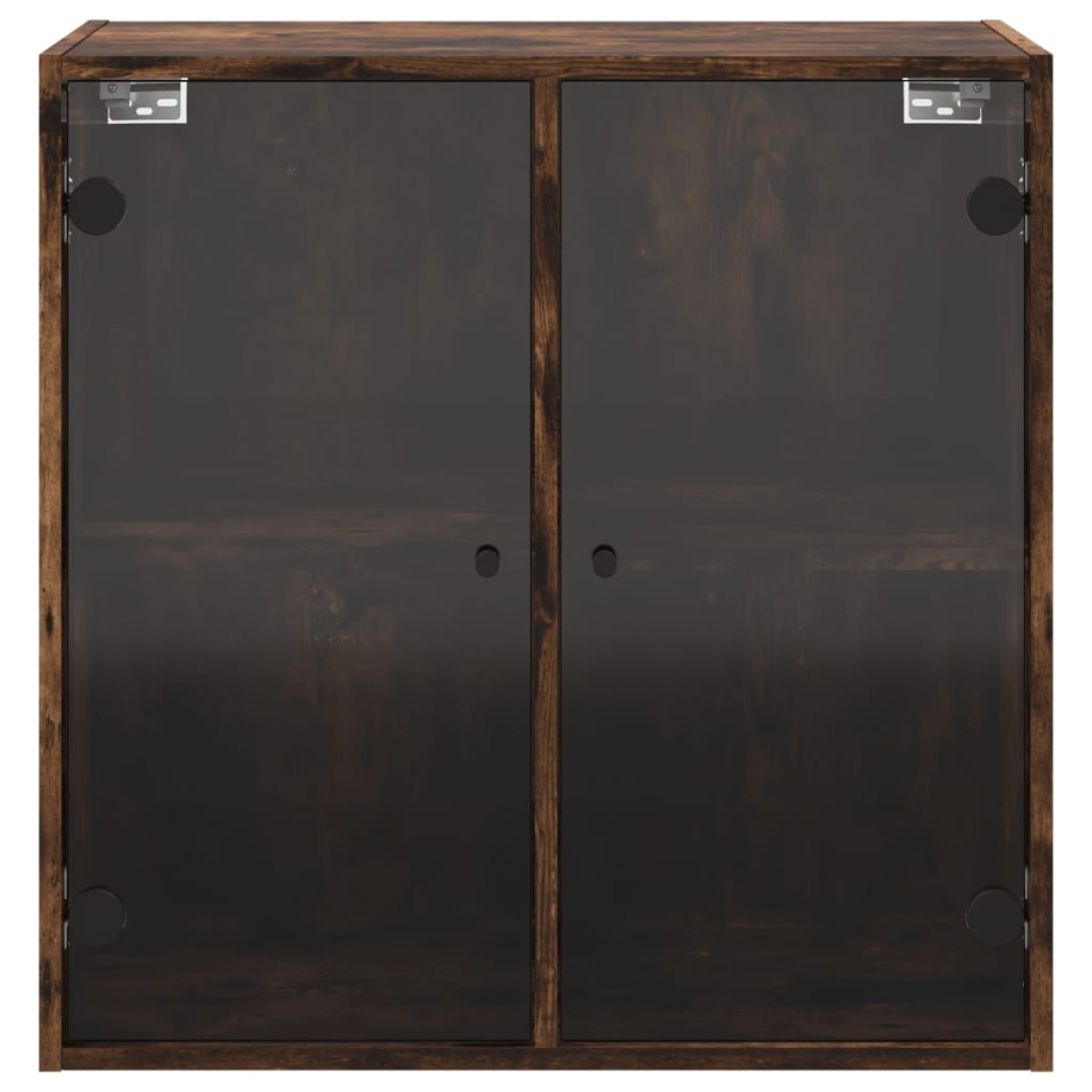 vidaXL Ντουλάπι Τοίχου Καπνιστή Δρυς 68x37x68,5 εκ. Γυάλινες Πόρτες
