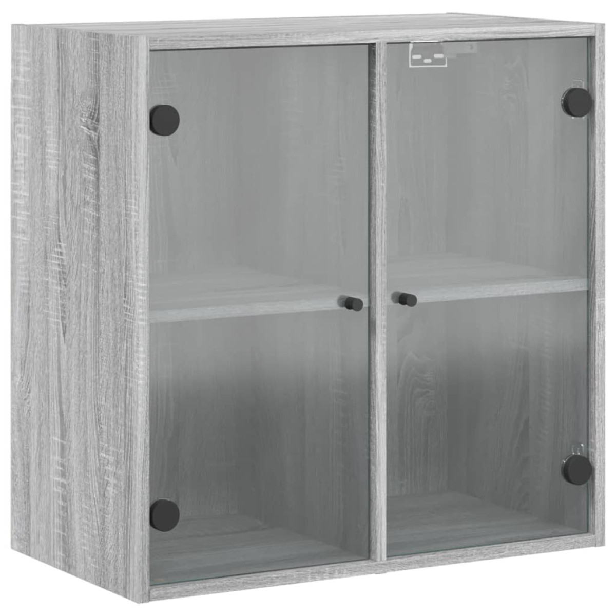 vidaXL Ντουλάπι Τοίχου Sonoma Γκρι 68x37x68,5 εκ. με Γυάλινες Πόρτες