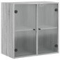 vidaXL Ντουλάπι Τοίχου Sonoma Γκρι 68x37x68,5 εκ. με Γυάλινες Πόρτες
