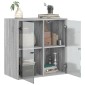 vidaXL Ντουλάπι Τοίχου Sonoma Γκρι 68x37x68,5 εκ. με Γυάλινες Πόρτες