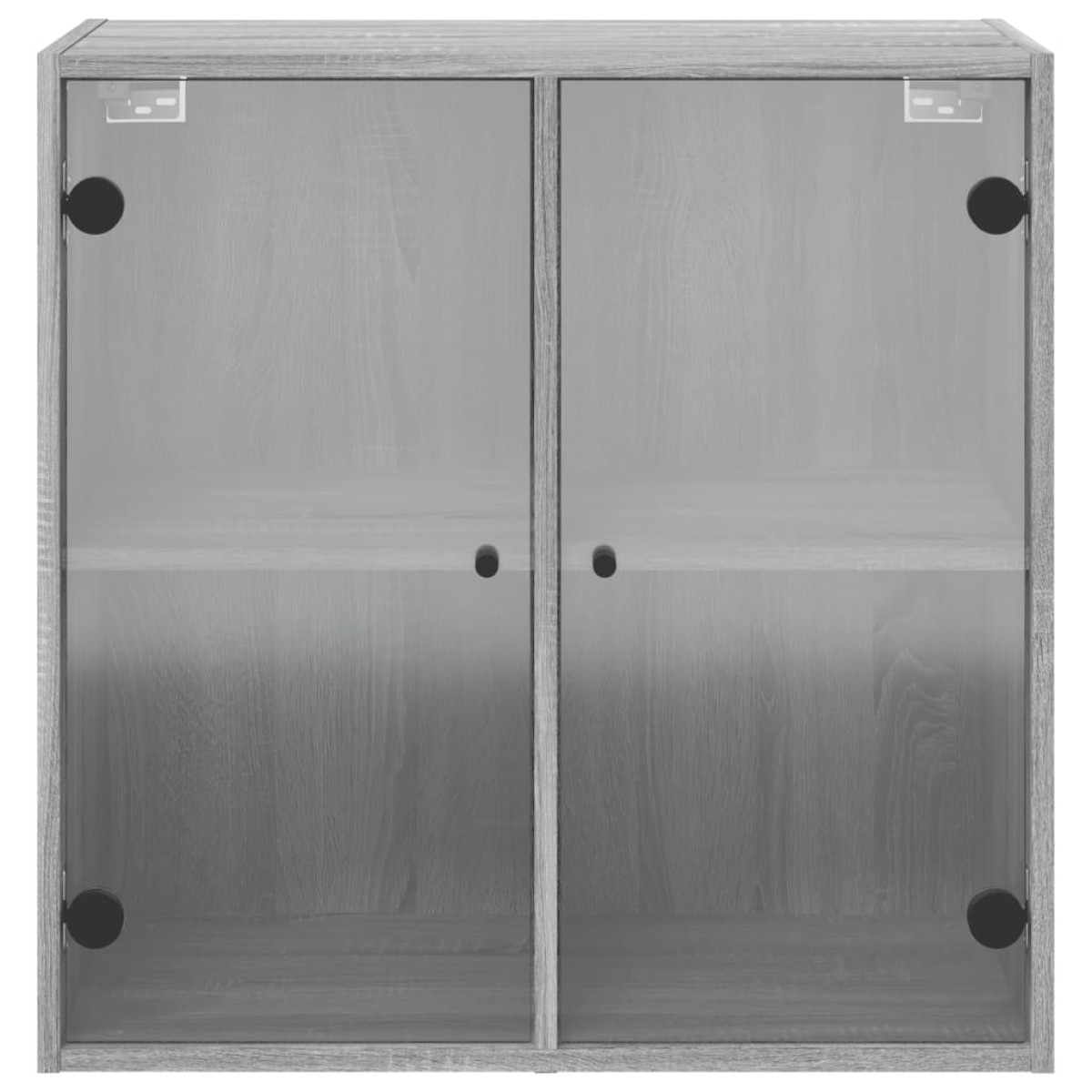 vidaXL Ντουλάπι Τοίχου Sonoma Γκρι 68x37x68,5 εκ. με Γυάλινες Πόρτες