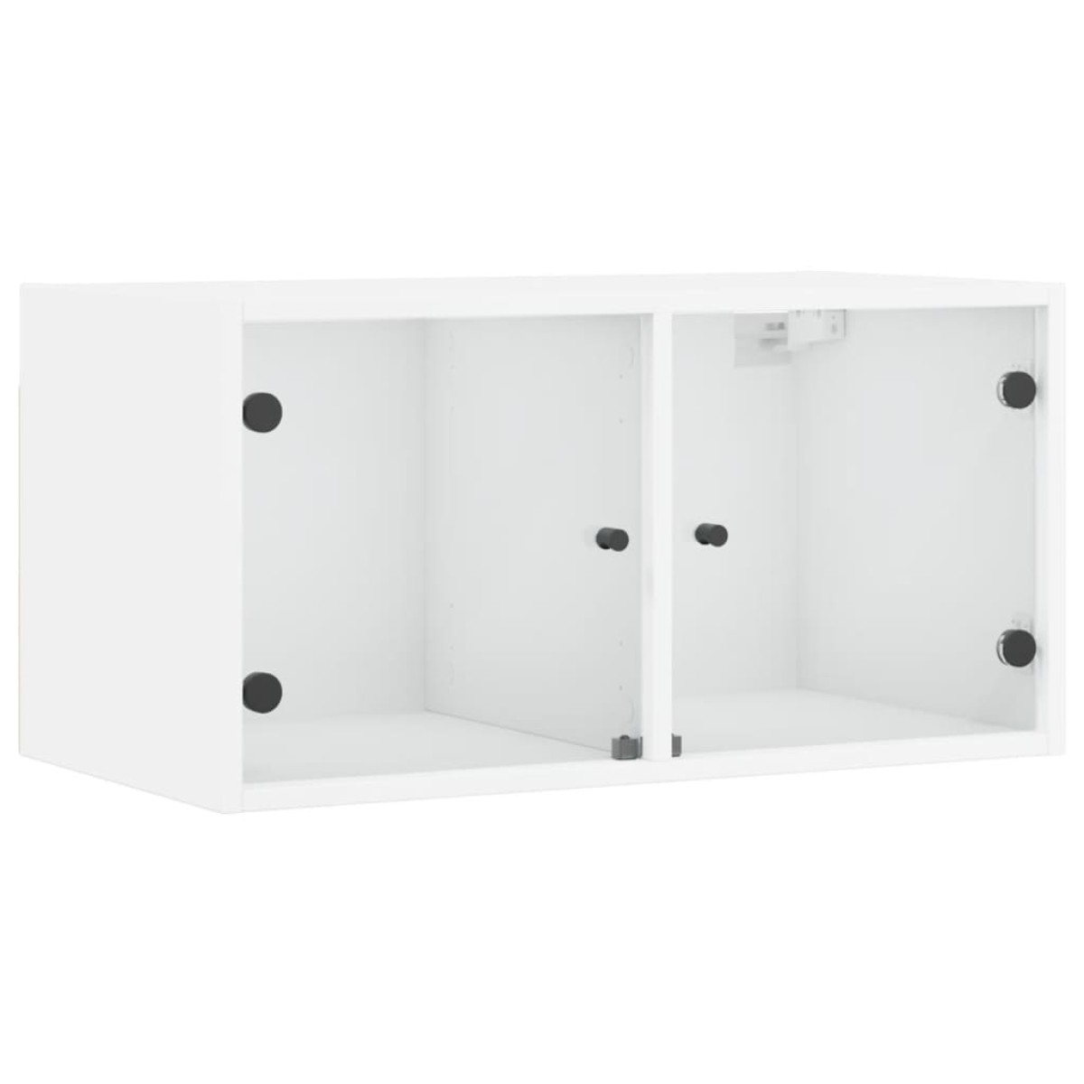 vidaXL Ντουλάπι Τοίχου Λευκό 68,5x37x35 εκ. με Γυάλινες Πόρτες