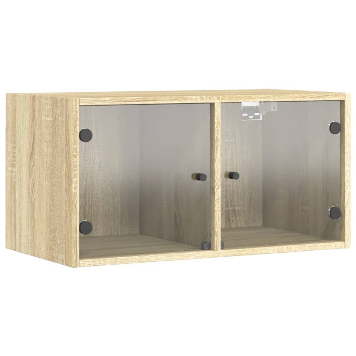 vidaXL Ντουλάπι Τοίχου Sonoma Δρυς 68,5x37x35 εκ. με Γυάλινες Πόρτες