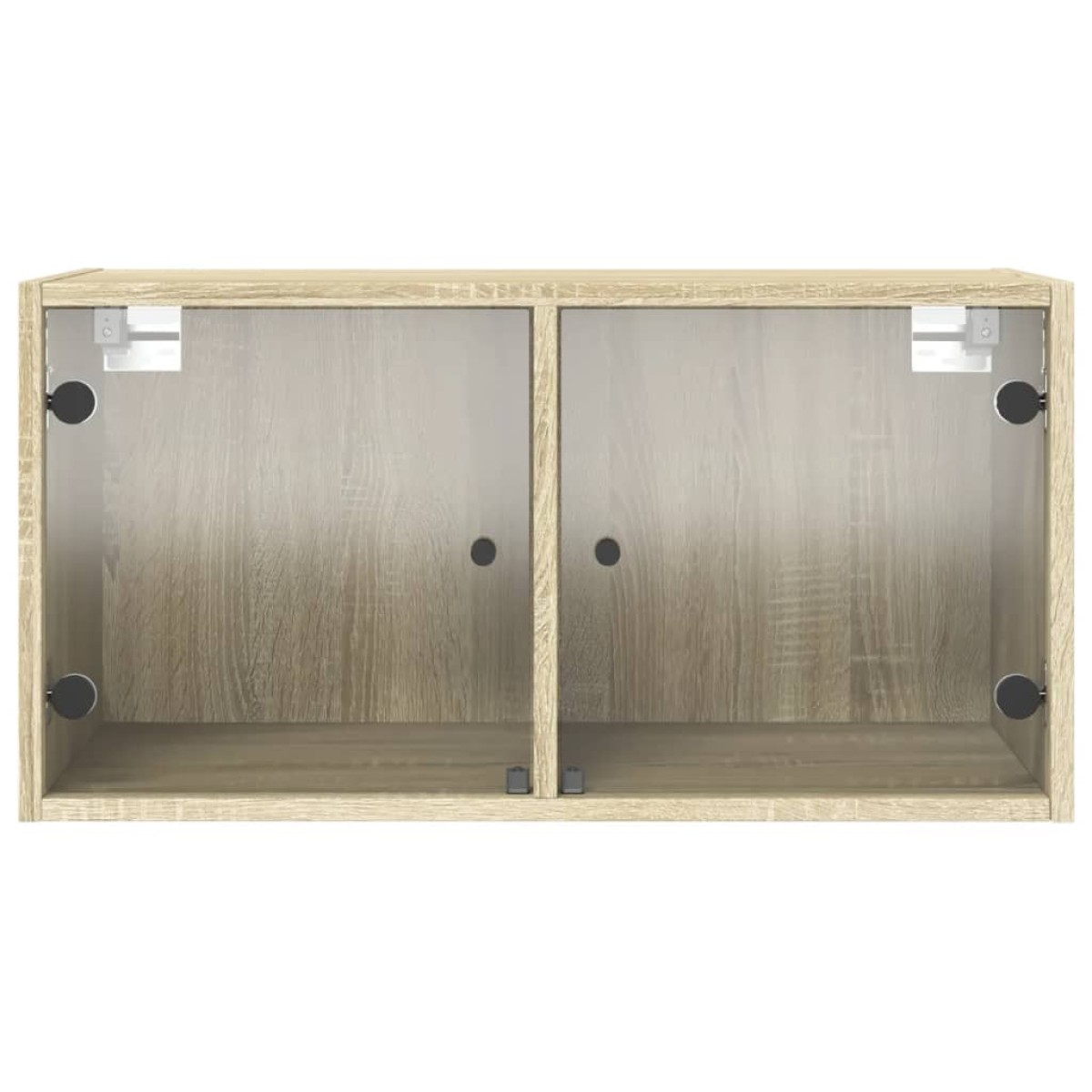 vidaXL Ντουλάπι Τοίχου Sonoma Δρυς 68,5x37x35 εκ. με Γυάλινες Πόρτες
