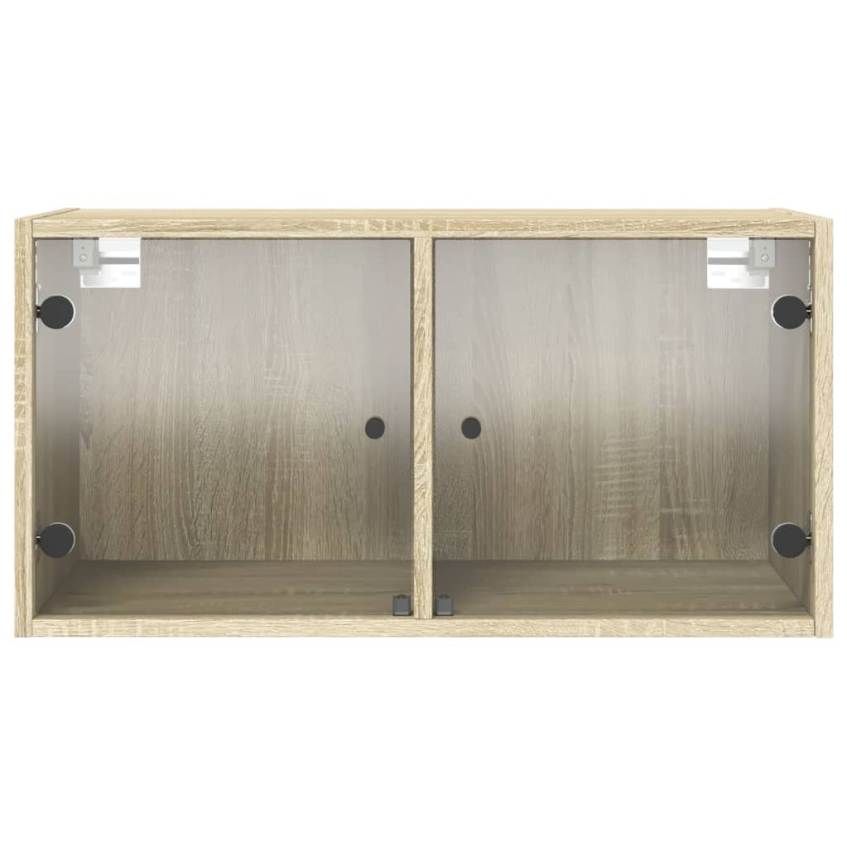 vidaXL Κομοδίνα με Γυάλινες Πόρτες 2 τεμ. Sonoma Δρυς 68,5x37x35 εκ.