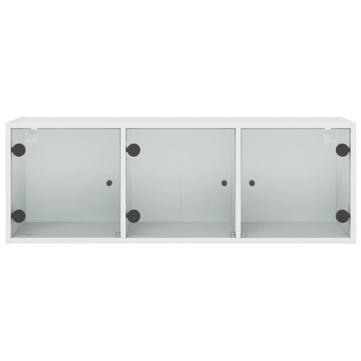 vidaXL Ντουλάπι Τοίχου Λευκό 102x37x35 εκ. με Γυάλινες Πόρτες