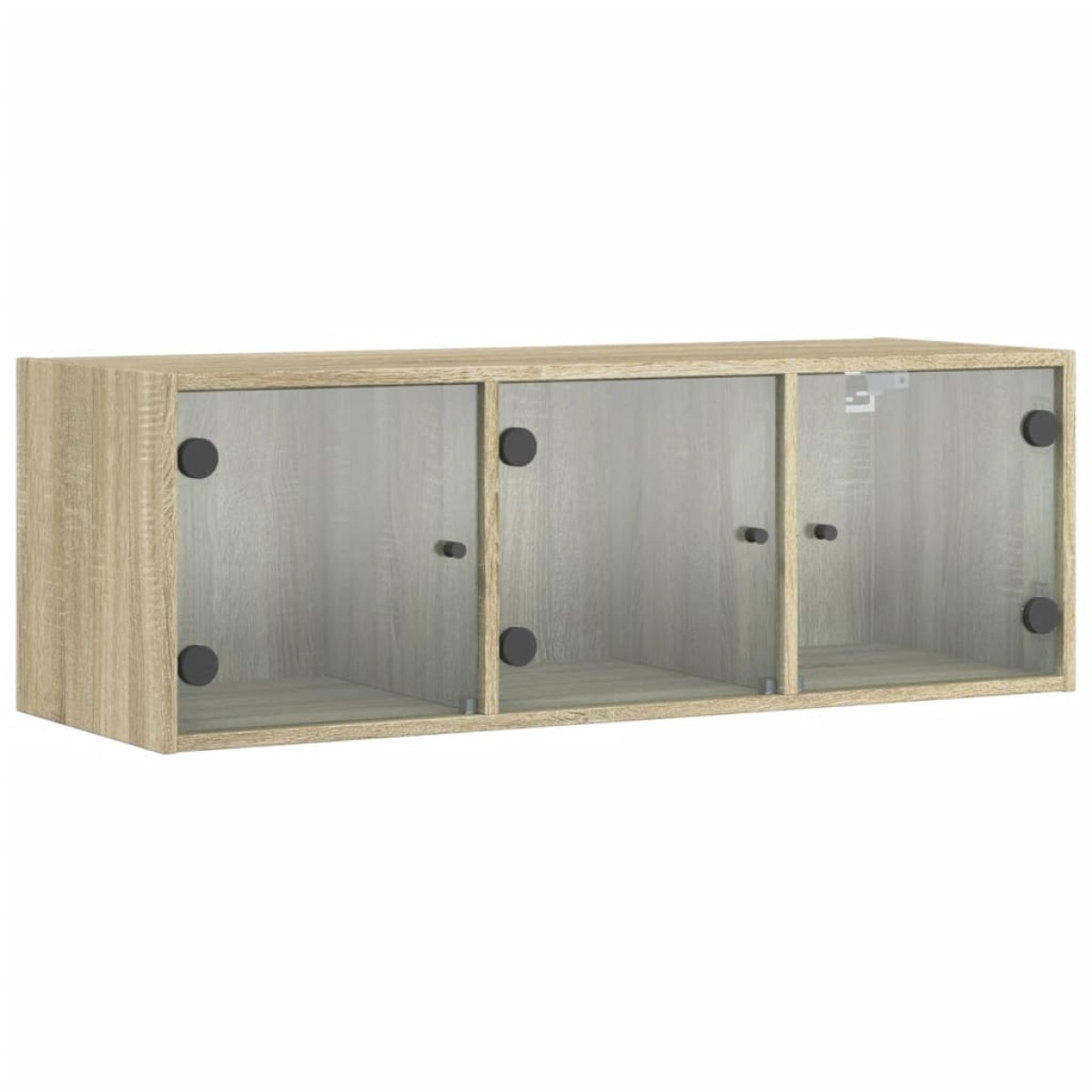 vidaXL Ντουλάπι Τοίχου Sonoma Δρυς 102x37x35 εκ. με Γυάλινες Πόρτες