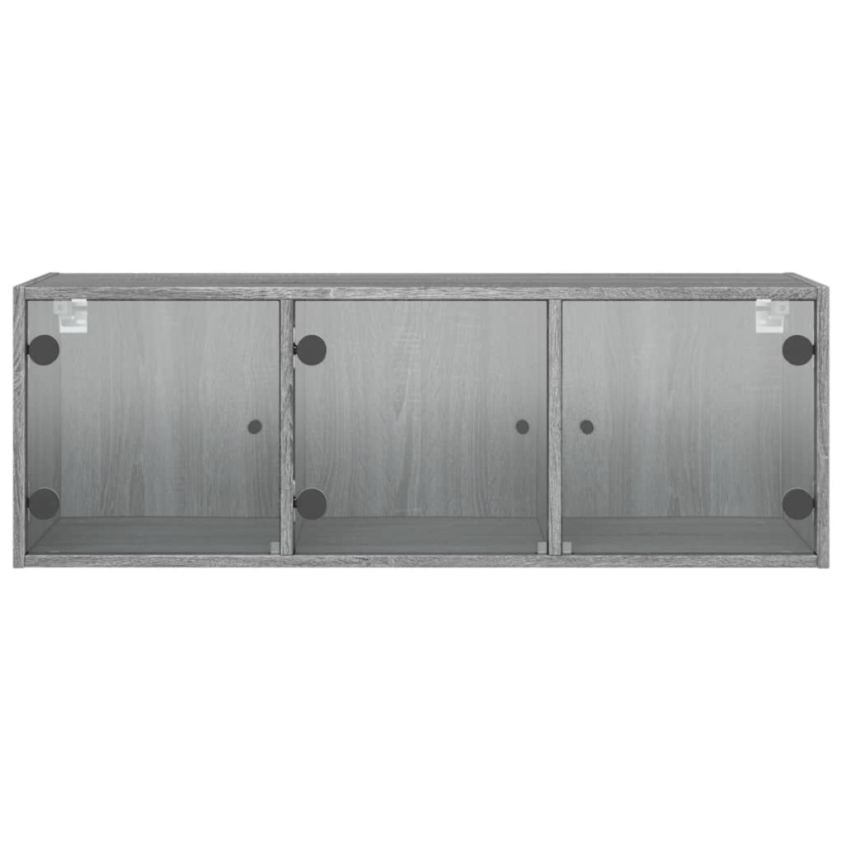 vidaXL Ντουλάπι Τοίχου Γκρι Sonoma 102x37x35 εκ. με Γυάλινες Πόρτες