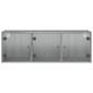 vidaXL Ντουλάπι Τοίχου Γκρι Sonoma 102x37x35 εκ. με Γυάλινες Πόρτες