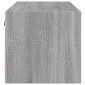 vidaXL Ντουλάπι Τοίχου Γκρι Sonoma 102x37x35 εκ. με Γυάλινες Πόρτες