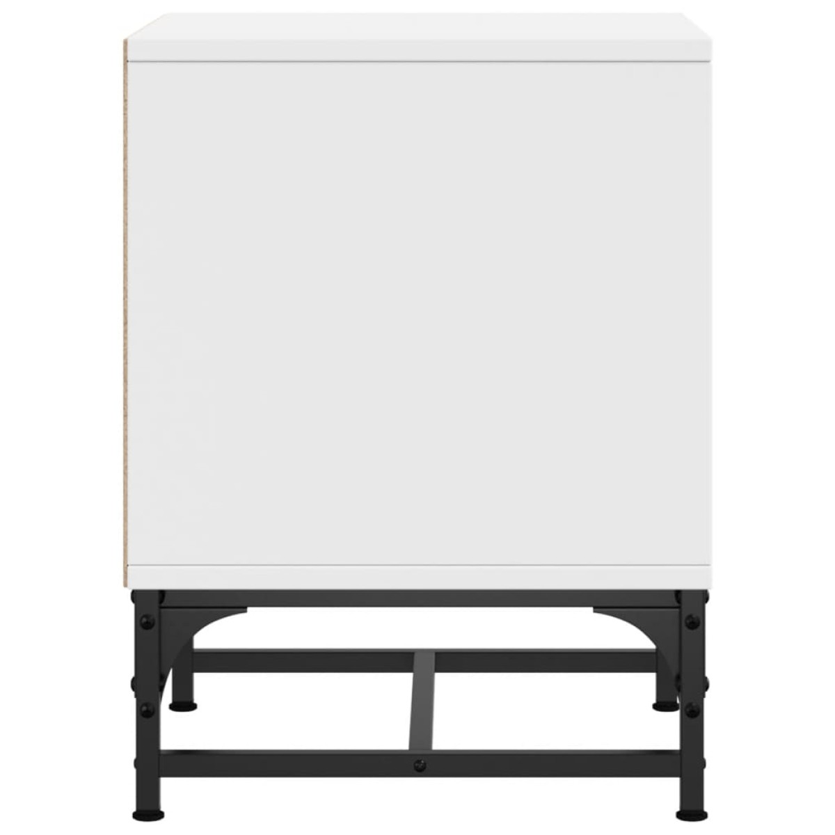 vidaXL Κομοδίνο Λευκό 35x37x50 εκ. με Γυάλινη Πόρτα