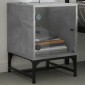 vidaXL Κομοδίνα 2 τεμ. Γκρι Σκυρ. 35x37x50 εκ. με Γυάλινες Πόρτες