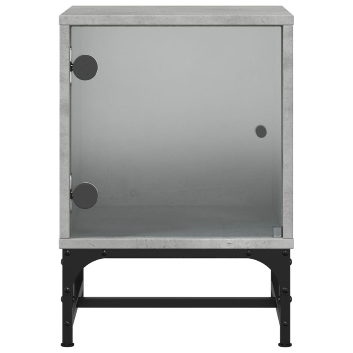 vidaXL Κομοδίνα 2 τεμ. Γκρι Σκυρ. 35x37x50 εκ. με Γυάλινες Πόρτες