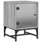 vidaXL Κομοδίνο Γκρι Sonoma 35x37x50 εκ. με Γυάλινη Πόρτα